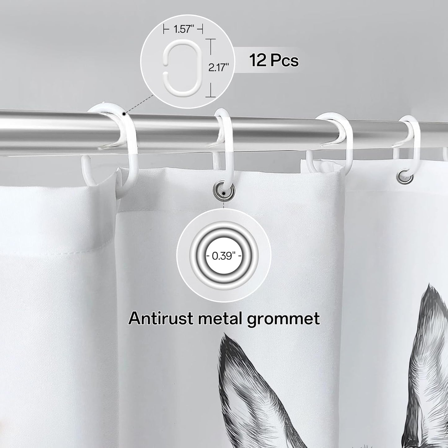 Funny Donkey Shower Curtain