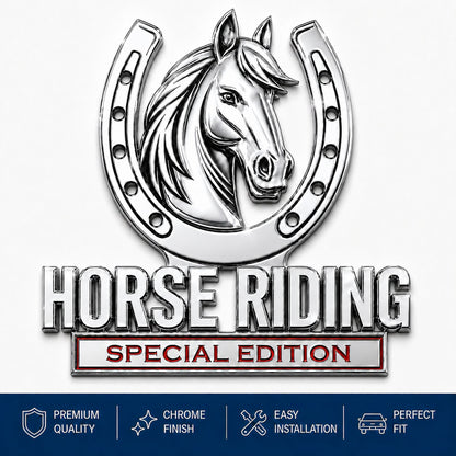 🐎 Horse Riding Special Edition Chrome Metal Car Emblem