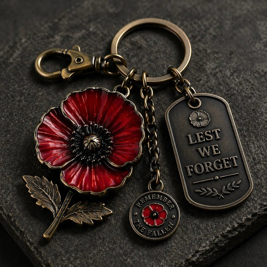 🌺 Remembrance Poppy Keychain