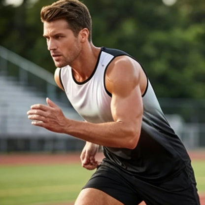 Men's gradient tank top – quick-drying, 3D fit, and breathable
