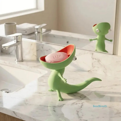 Cute Lizard Soap Holder Storage Shelf