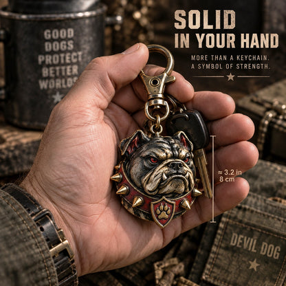 🔥LAST DAY 50% OFF - 🐶 Devil Dog Guardian Metal Keepsake Keychain With Card