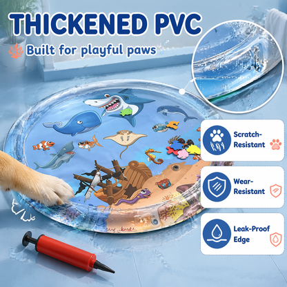 🐾 Splash & Play™ Pet Water Sensory Mat Keep Your Pet Cool, Curious, and Happily Occupied All Summer Long! 🌊🐱🐶