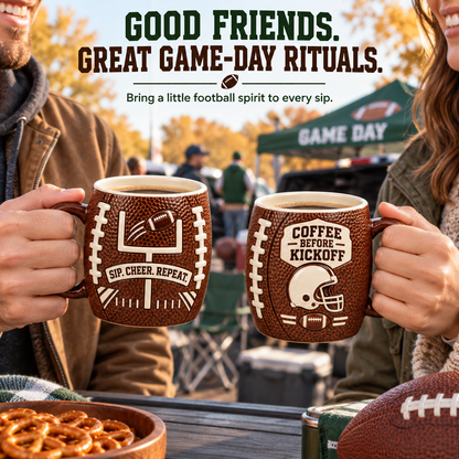 🏈 Your Game Day MVP Has Arrived! The Ultimate "Pigskin" Ceramic Mug ☕️