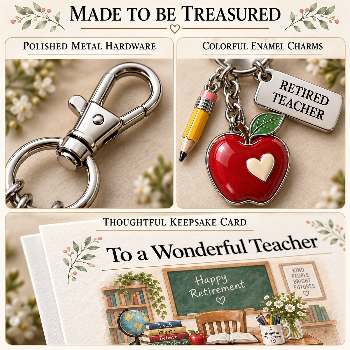 Retirement Keychain & Keepsake Card