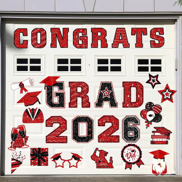 🎓 2026 Grad Car Magnets 🧲 – 30-Piece Set for Celebration Decor (Cars, Fridges & More)