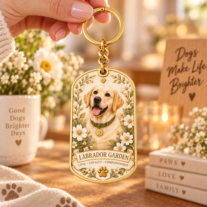 🐾 Labrador Garden Keychain Collection