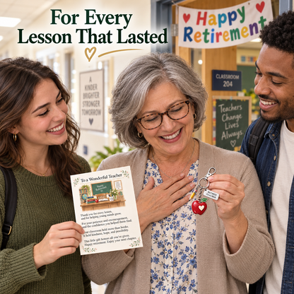 Retirement Keychain & Keepsake Card
