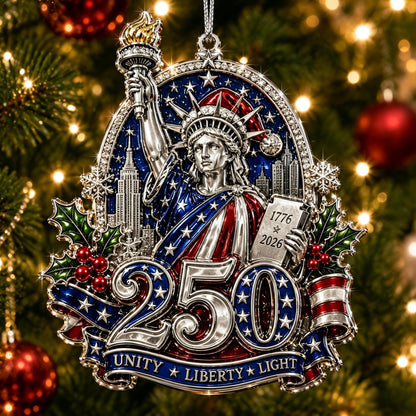 America 250th Anniversary Christmas Ornament