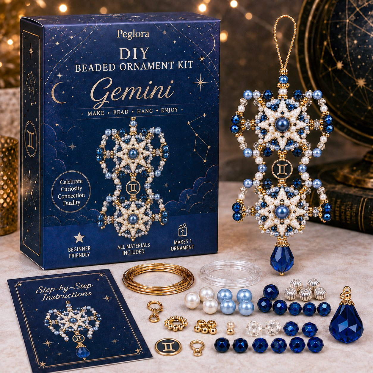 ✨ Zodiac Blessing Beaded Ornament DIY Kit