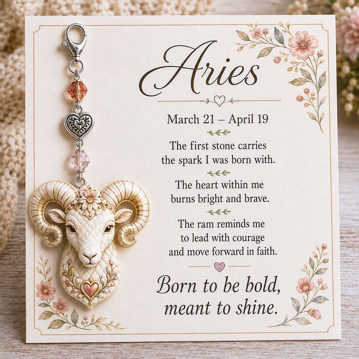 ✨  Commemorative keychains and cards featuring the birthstones of the 12 zodiac signs