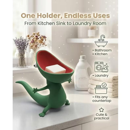 Cute Lizard Soap Holder Storage Shelf
