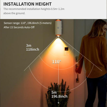 Smart Rechargeable LED Night Light with Motion Sensor – RGB Gradient Ambient Lighting