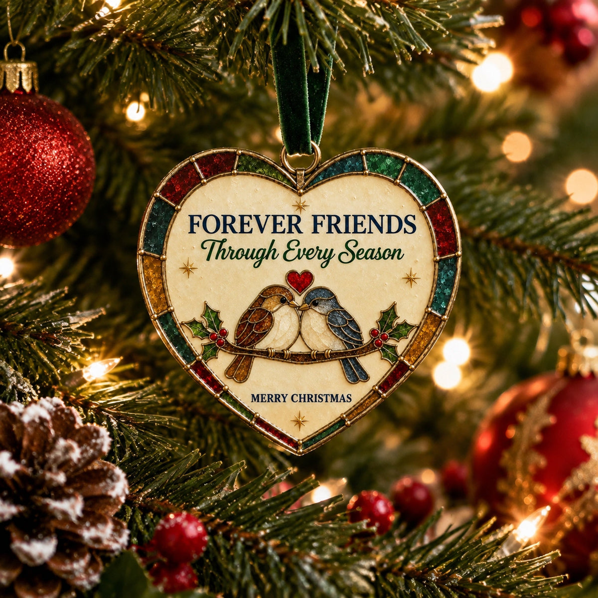 Friendship Heart Christmas Ornament ❤️🎄