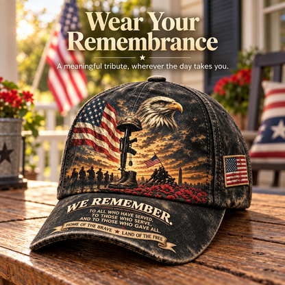 🇺🇸 "We Remember" Vintage Patriotic Baseball Cap | Honor Our Heroes 🦅