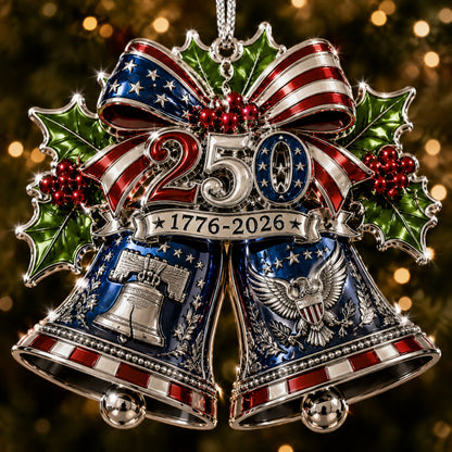 America 250th Anniversary Christmas Ornament