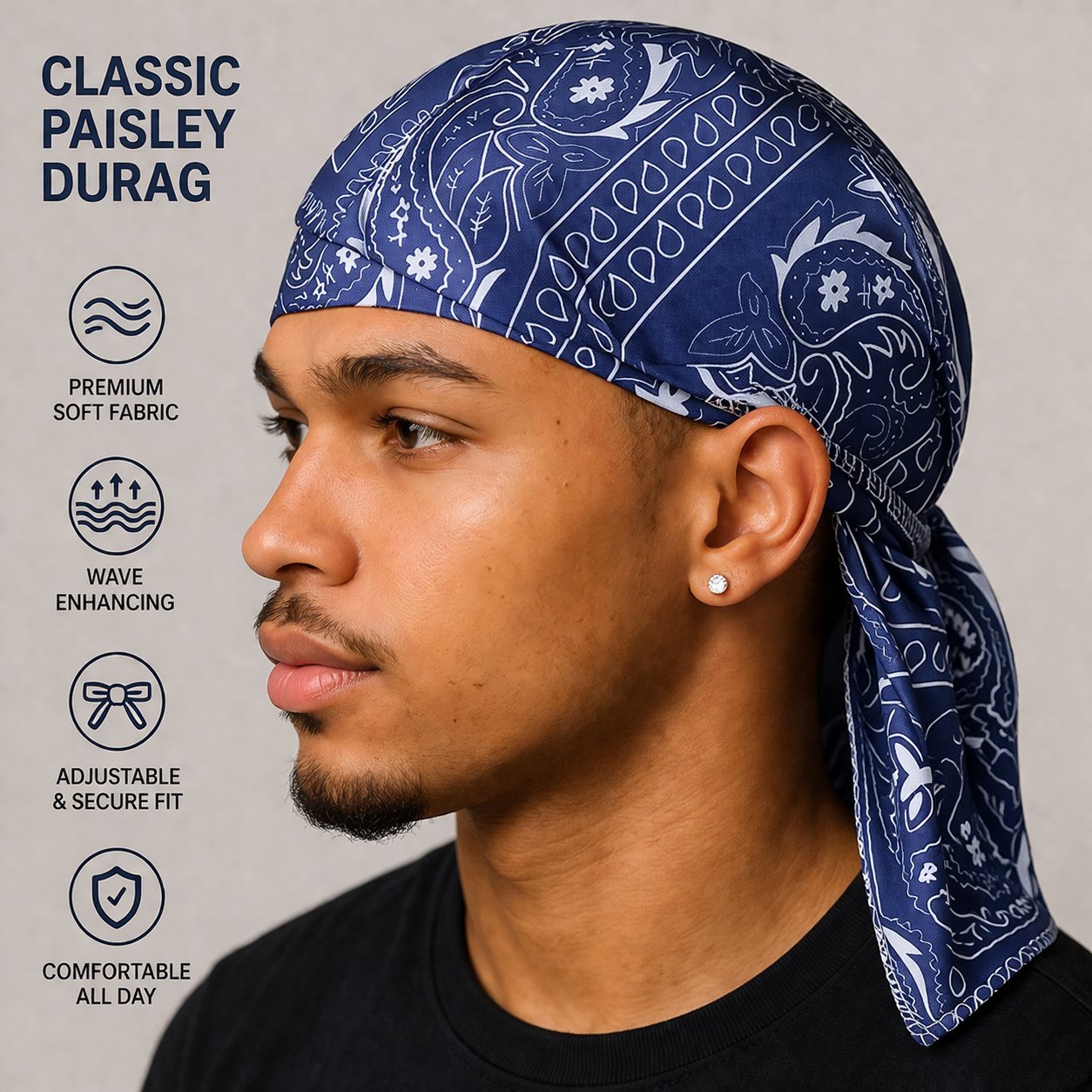 🔥LAST DAY 49% OFF- Paisley Cooling Headscarf Cap