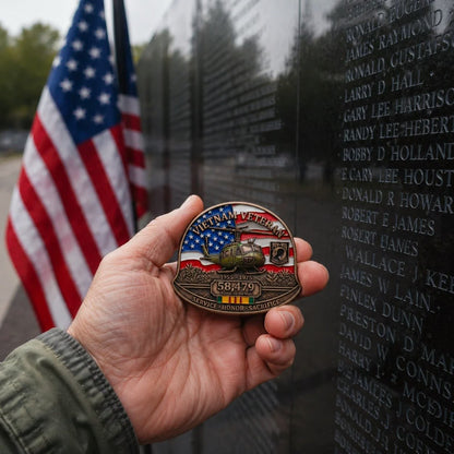 🇺🇸 Last Day Promo: 50% OFF 🎖️ -Vietnam Veteran M1 Helmet Tribute Commemorative Challenge Coin