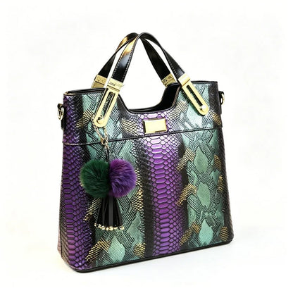 🏆Exclusive discounts for the Queen 49% OFF🔥Elegant Snakeskin PU Leather Tote Bag