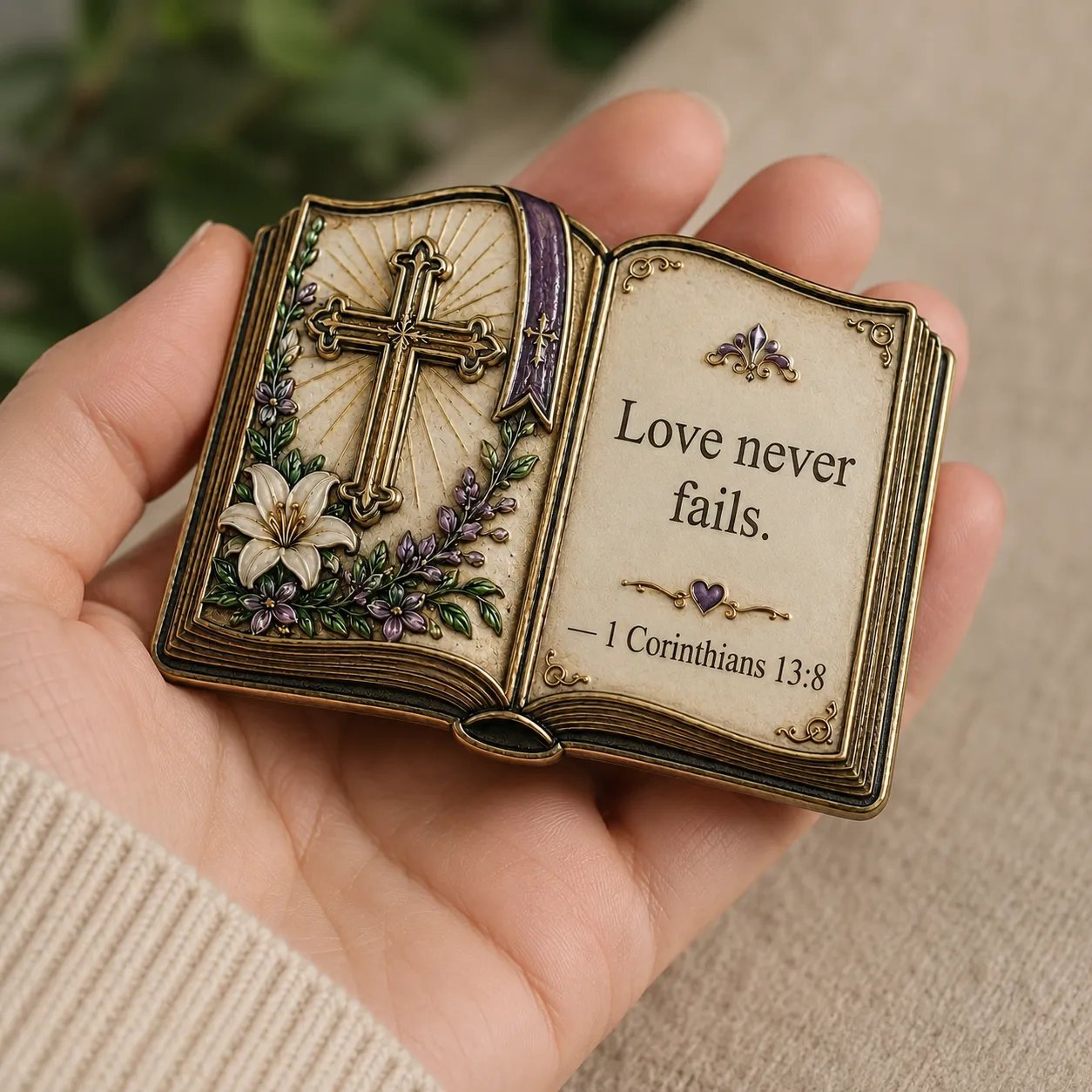 ✝️Open Bible Pocket Hug – Faith You Can Carry With You
