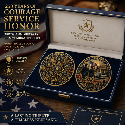 🇺🇸 The Ultimate "Thank You" – 250th Anniversary American Police Officer Commemorative Coin (1776-2026) 🦅