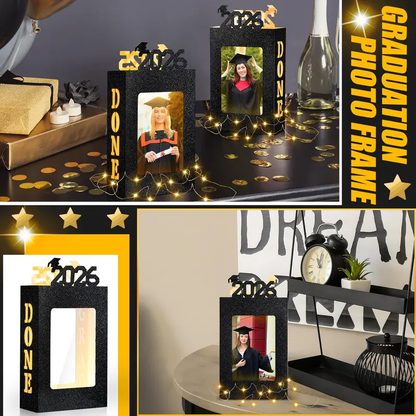 4/8Pcs Graduation Centerpieces for Class of 2026 Fit 4x6in Photo | Fillable Picture Box