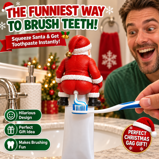 Pooping Santa Toothpaste Topper – Hilarious Christmas Gag Gift