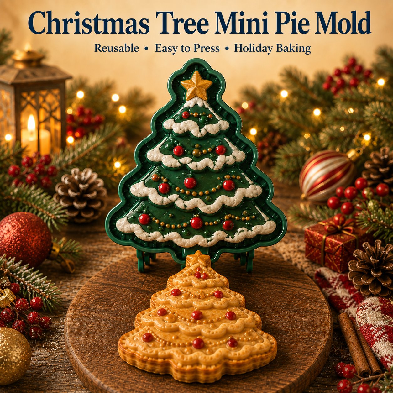⏳ Last Day 49% OFF – 🎄 9-Design Christmas Mini Pie Mold Collection | Reusable Embossed Molds for Shaping Detailed Santa, Snowman, Reindeer, Tree & Holiday Pies 🥧✨