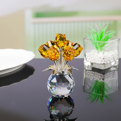 🔥Hot Sale 70% OFF💖💎Crystal Colorful Rose Flower Vase