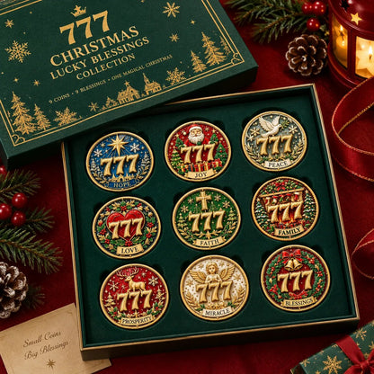 🎄✨ Lucky 777 Christmas Blessing Coin — Holiday Collectible Keepsake 🎁