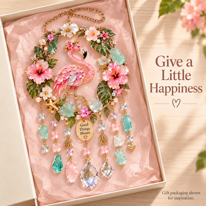 Whimsical Acrylic Wind Chime Suncatchers | Meaningful Animal Pendants with Sparkling Crystals ✨
