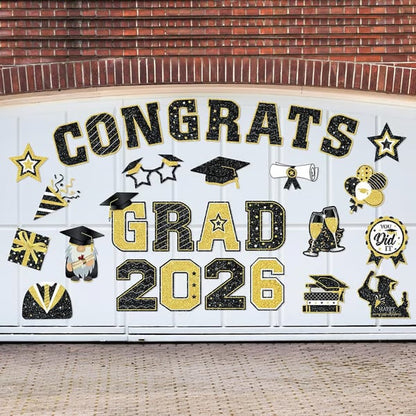🎓 2026 Grad Car Magnets 🧲 – 30-Piece Set for Celebration Decor (Cars, Fridges & More)