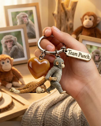 Team Punch - Monkey Lover Keychain With Charms