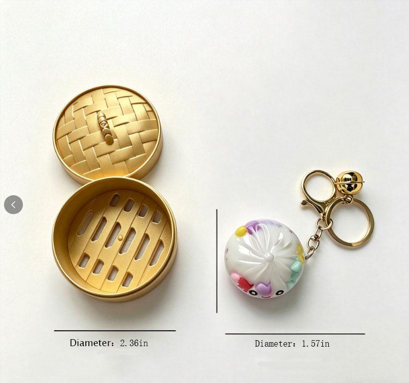 Glow In The Dark Kawaii Bao Bun Keychain