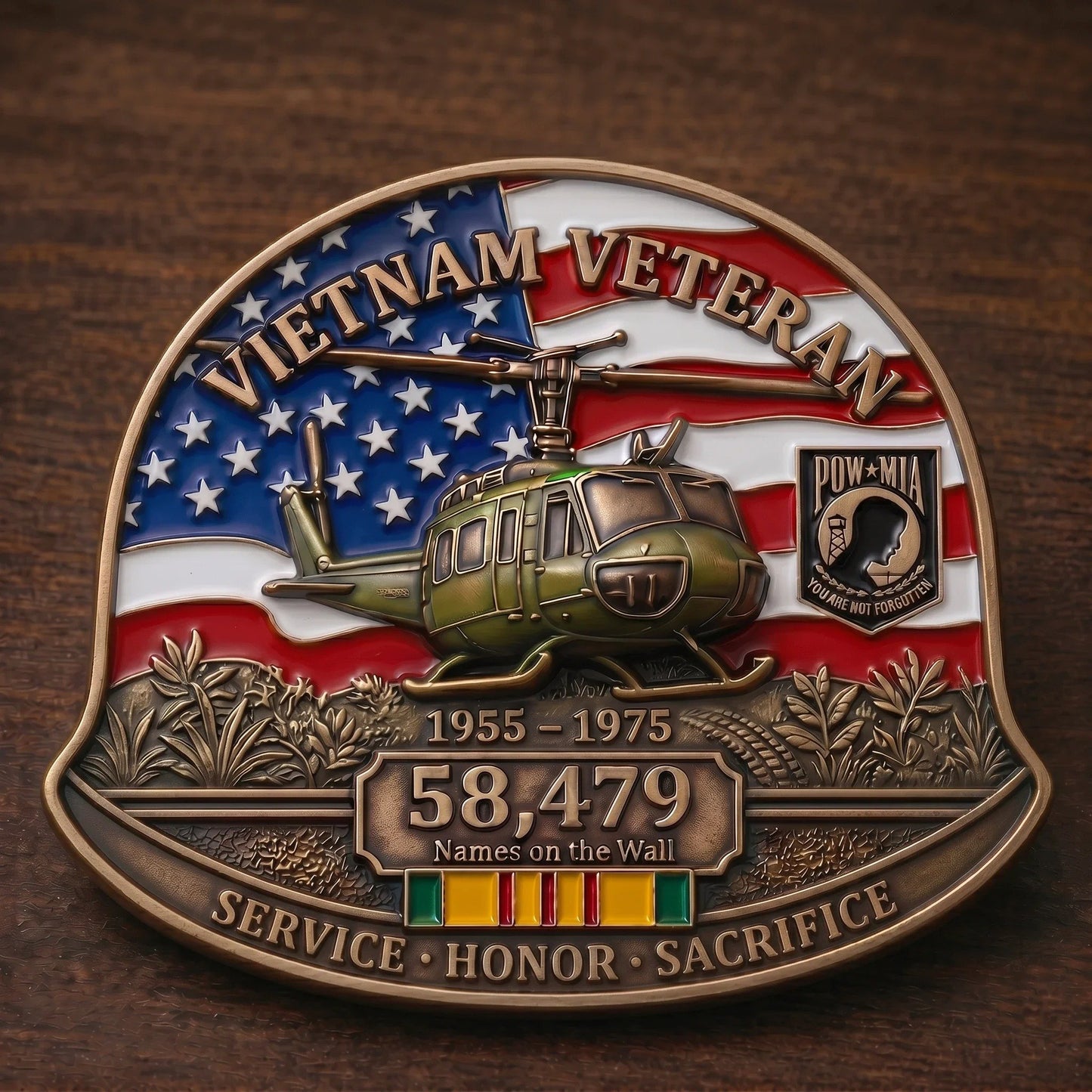 🇺🇸 Last Day Promo: 50% OFF 🎖️ -Vietnam Veteran M1 Helmet Tribute Commemorative Challenge Coin