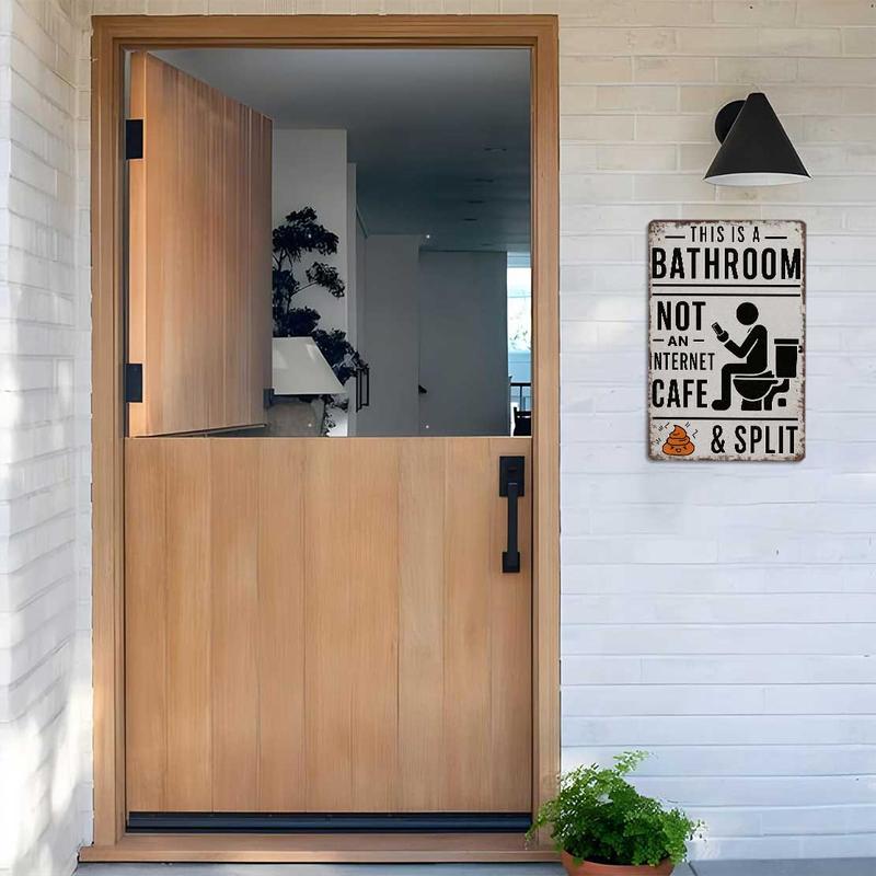 ✨HOT SALE 49% OFF📱🚫Humorous Bathroom Wooden Wall Sign🚽💩