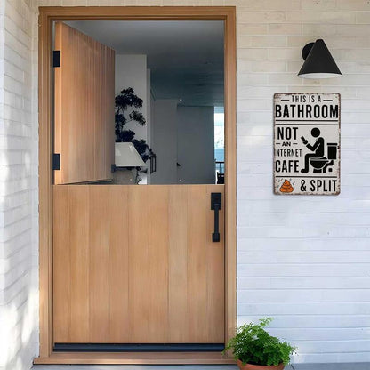 ✨HOT SALE 49% OFF📱🚫Humorous Bathroom Wooden Wall Sign🚽💩