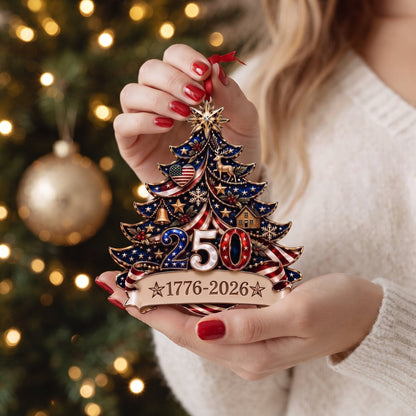 America 250th Anniversary Christmas Ornament