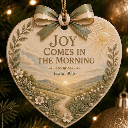 (🎁Last Day 49% OFF)✝️🎄Christian Scripture Christmas Ornament – Faith-Filled Ceramic Heart Keepsake