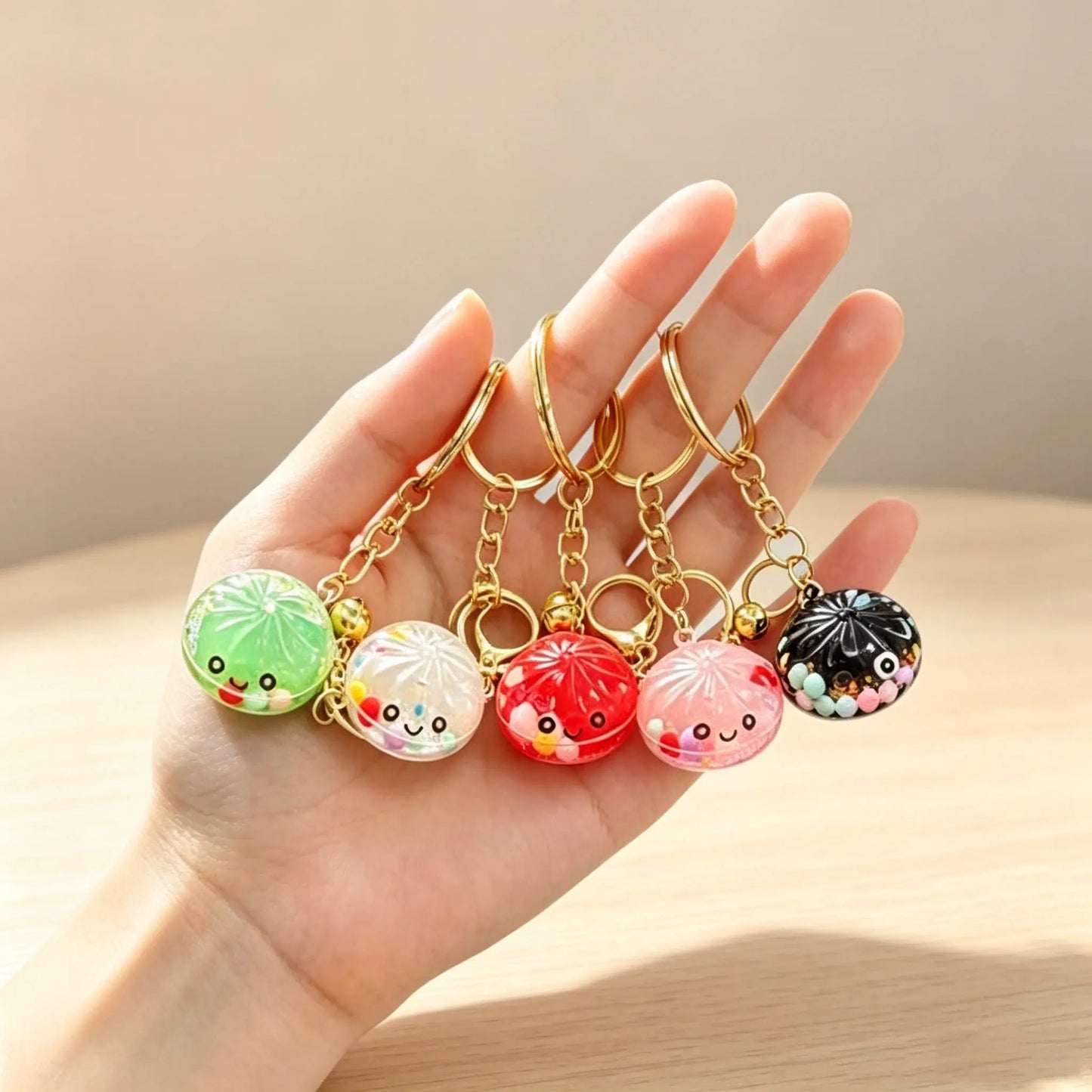 Glow In The Dark Kawaii Bao Bun Keychain