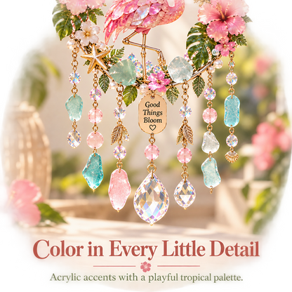 Whimsical Acrylic Wind Chime Suncatchers | Meaningful Animal Pendants with Sparkling Crystals ✨