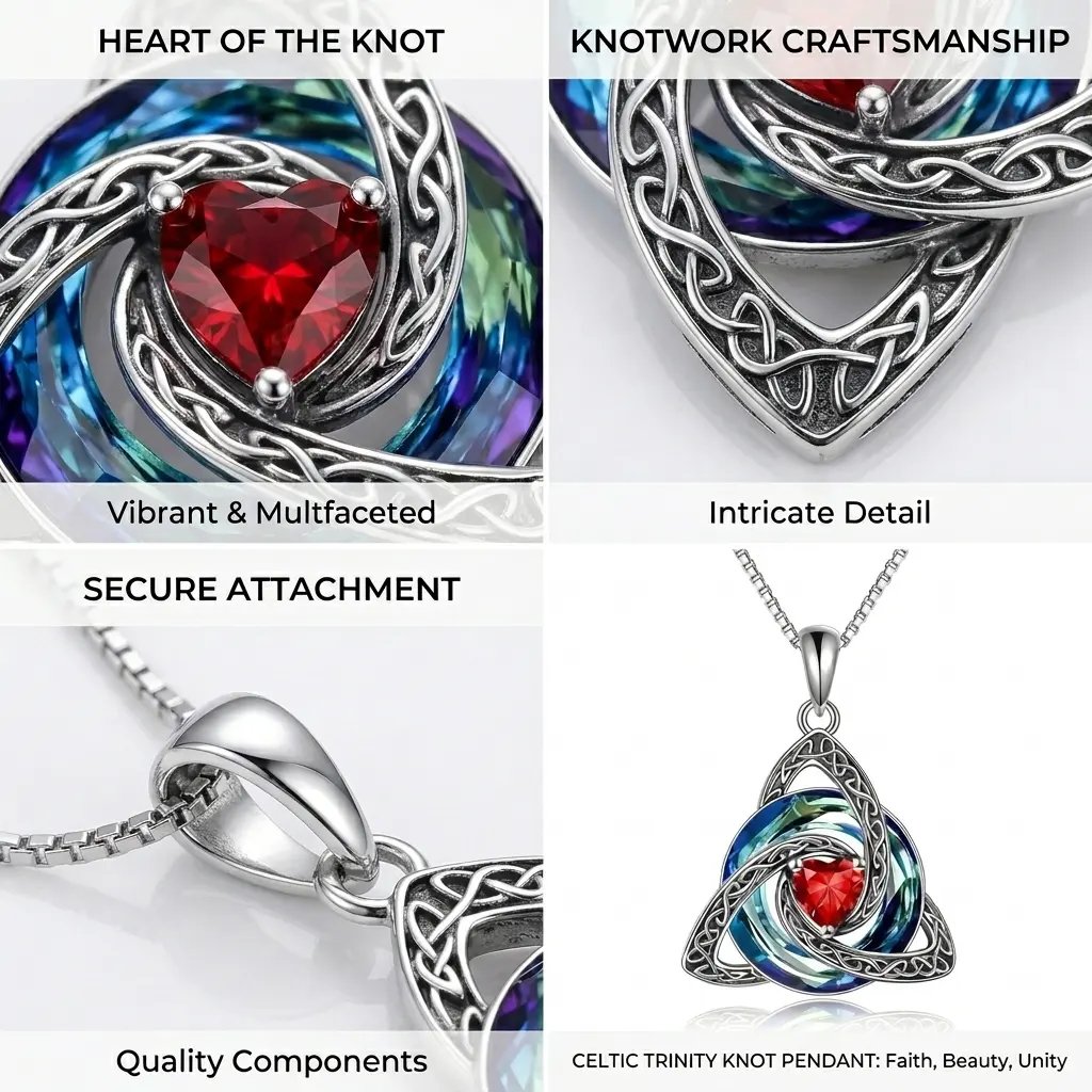 ♾️💖Birthstone Celtic Knot Necklace with cards