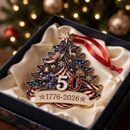America 250th Anniversary Christmas Ornament