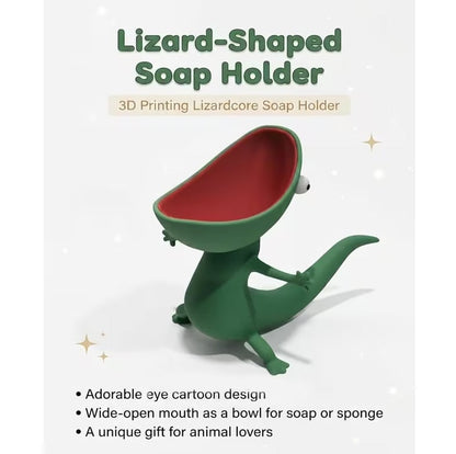 Cute Lizard Soap Holder Storage Shelf