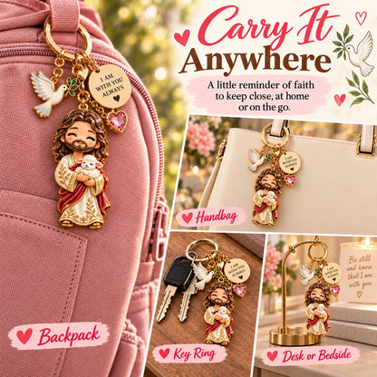 ⏳ Last Day 50% OFF – ✝️ Always With You Jesus Comfort Doll | Soft Crochet Companion with Scripture Message Card 🤍