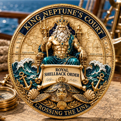 👑King Neptune’s Court – Crossing the Equator Commemorative Metal Medal