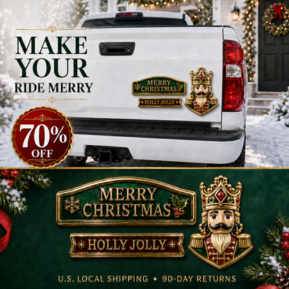 ⚡50K+ SOLD!🔥 3-Piece Christmas Car Emblem Metal Badge Set – Multiple Festive Character Styles Available