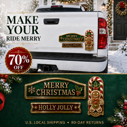⚡50K+ SOLD!🔥 3-Piece Christmas Car Emblem Metal Badge Set – Multiple Festive Character Styles Available