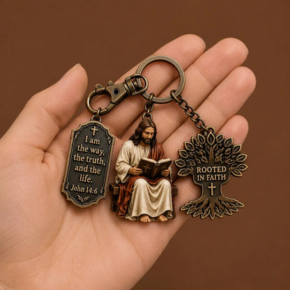 🔥Last Day 49% OFF🔥 - ✝Jesus Reading Keychain