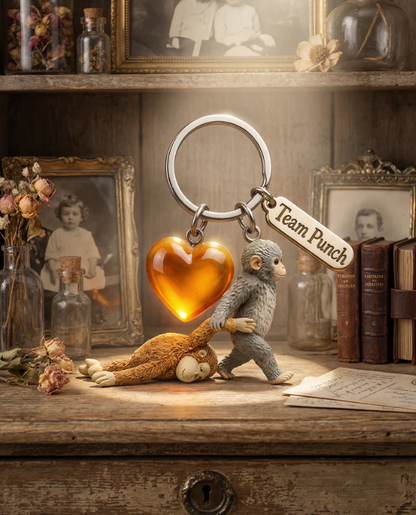 Team Punch - Monkey Lover Keychain With Charms